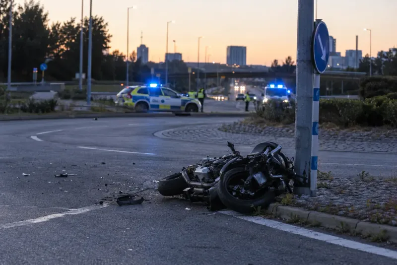Motorcykelförare i 20-årsåldern omkom i Helsingborg