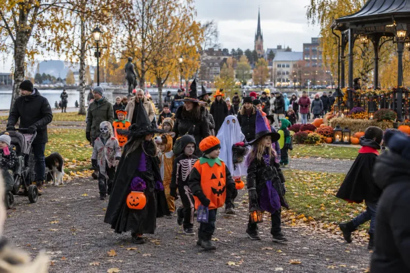 Monsterparad drog igång Halloweenfirandet i Luleå