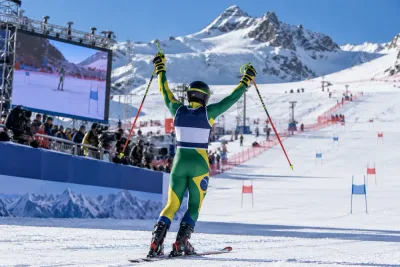 Lucas Pinheiro Braathen reagerade på segerfirandet i tv