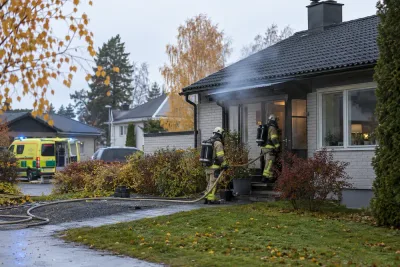 Brand vid öppen spis i Skellefteå släckt