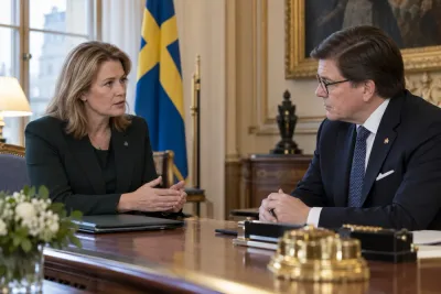 Elisabeth Thand Ringqvist redovisar regeringssamtal för talmannen