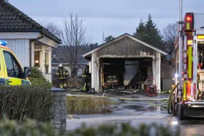 Livshotet hävt för barn efter garagebrand i Fristad