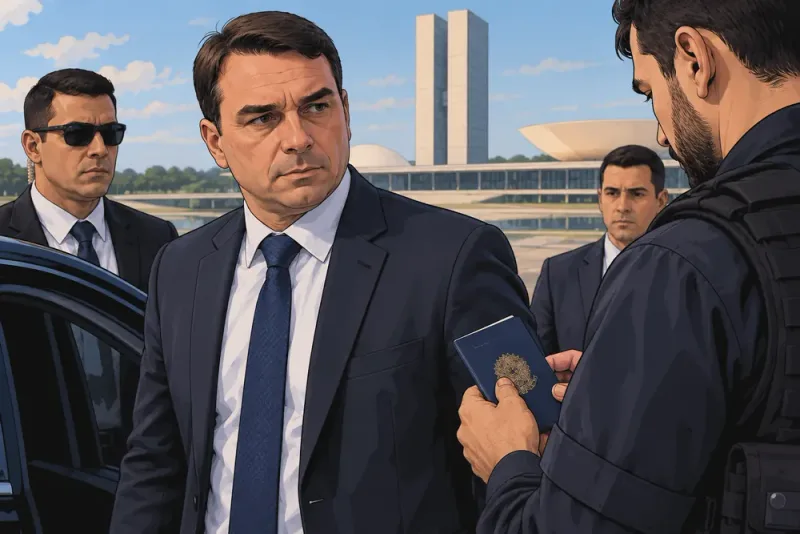 Flávio Bolsonaro stoppas från utresa efter valförlusten