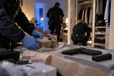 Misstänkt sprängmedel och vapen beslagtagna i Vilhelmina