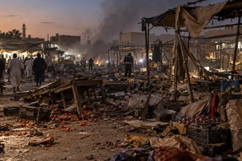 Minst 21 döda efter drönarangrepp mot marknad i Sudan