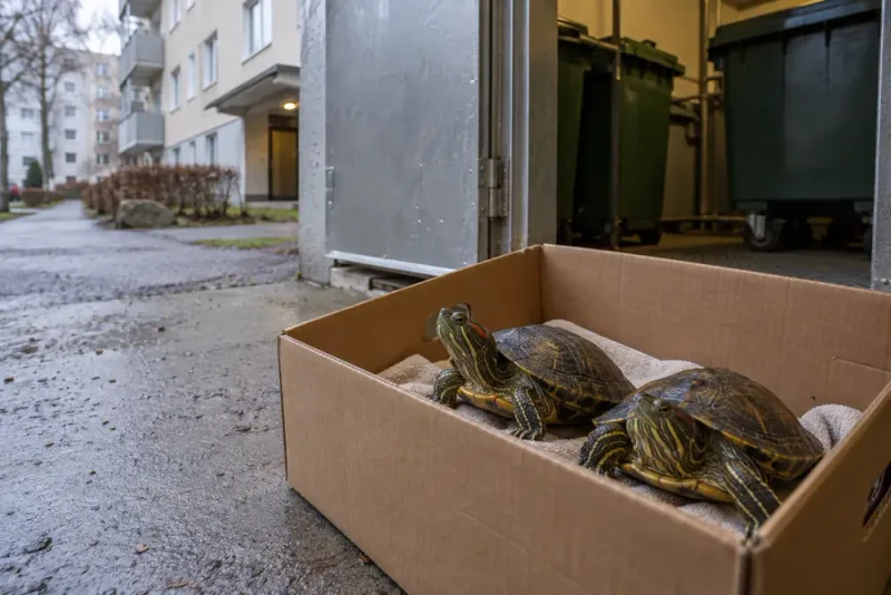 Två övergivna sköldpaddor riskerar avlivning efter myndighetsbeslut