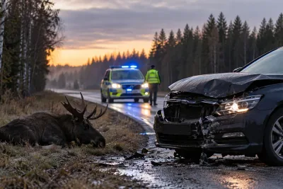 Älgkrock i Vännäs och misstänkt stöld i Umeå