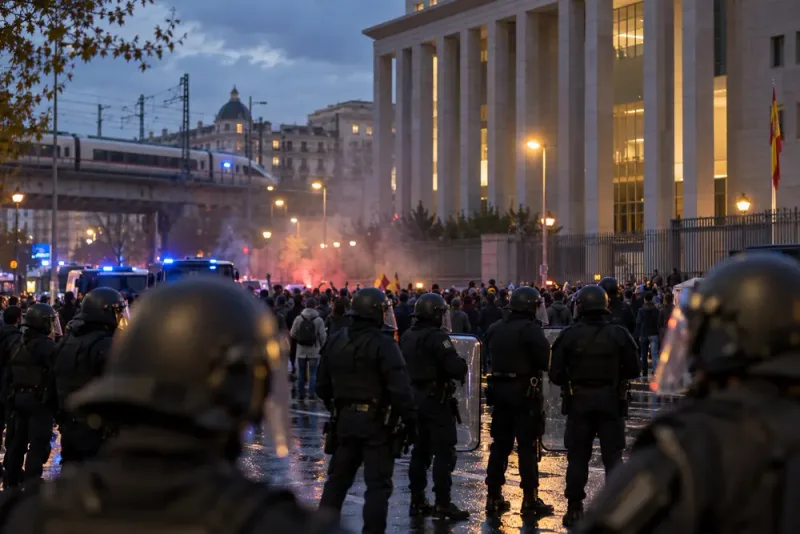 Våldsamma protester efter tågkatastrof med minst 68 döda