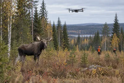 Över 20 drönartips till polisen under älgjakten