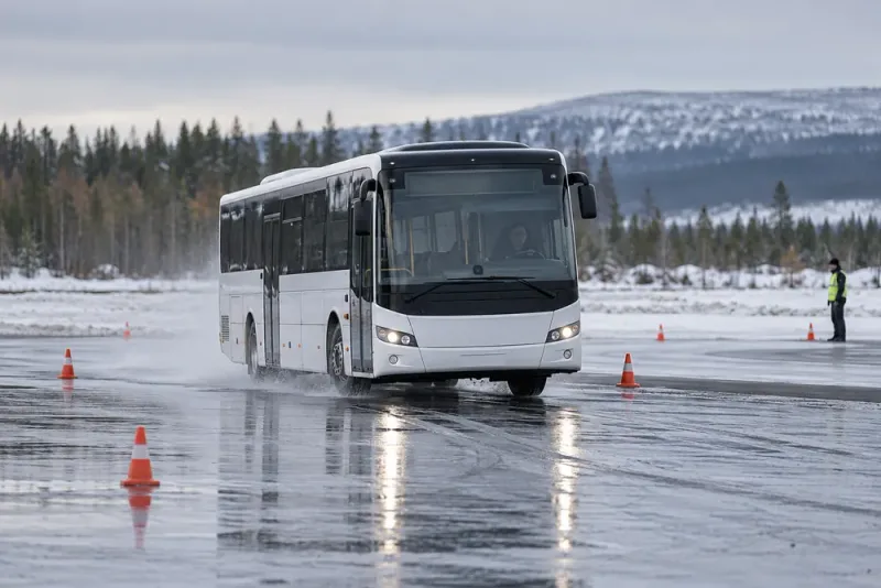 Bussförare i Västerbotten får halkträning i mångmiljonsatsning