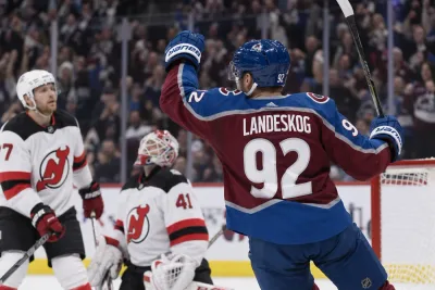 Gabriel Landeskog slog klubbrekord i Colorados seger