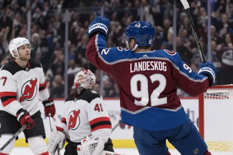 Gabriel Landeskog slog klubbrekord i Colorados seger