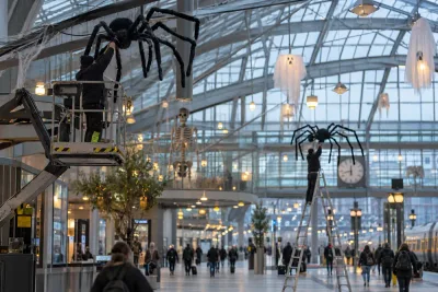 Jättespindlar borttagna från Malmö central efter resenärs klagomål