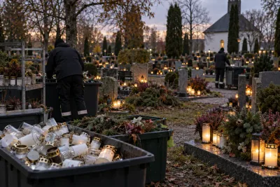 Gravljus och dekorationer skapar avfallsproblem inför allhelgona