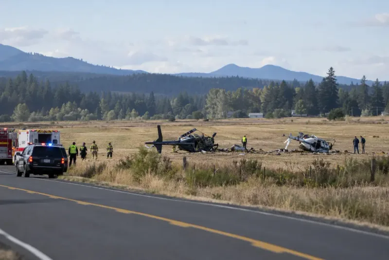 Tre personer omkom efter helikopterkollision i Oregon