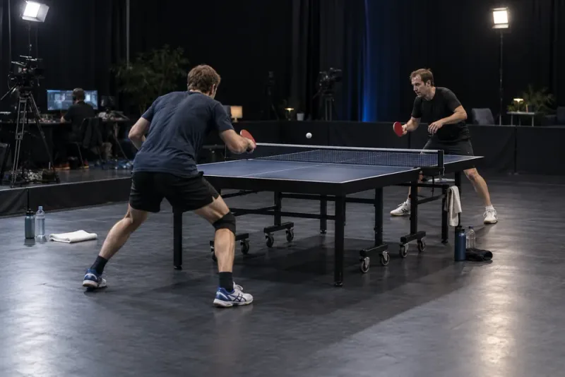 Bordtennisduon jagar nytt världsrekord efter nattspel