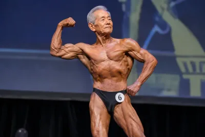 Toshisuke Kanazawa tävlade i bodybuilding-VM som 90-åring